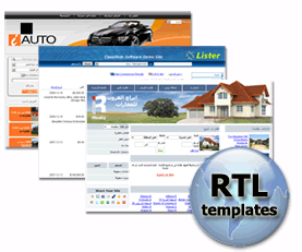 RTL theme for iRealty 5.0 Classified Script