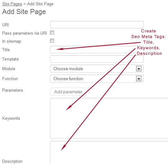 Seo Meta Tags Feature: Title, Keywords, Description