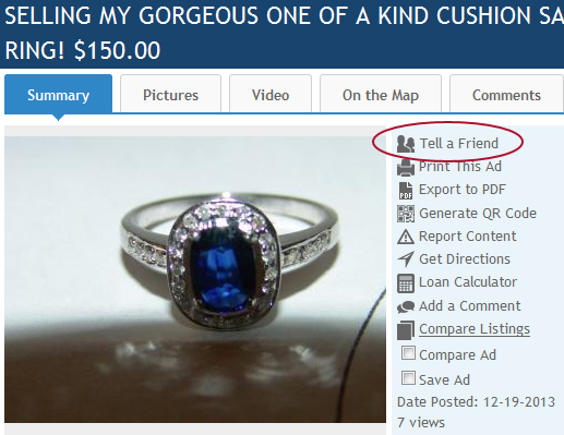 Tel a Friend Feature